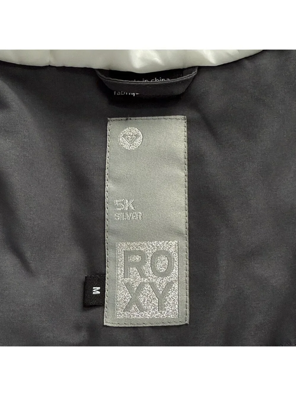 Roxy Ski Snowboarding White Black Grey Checkered Jacket Size Medium
